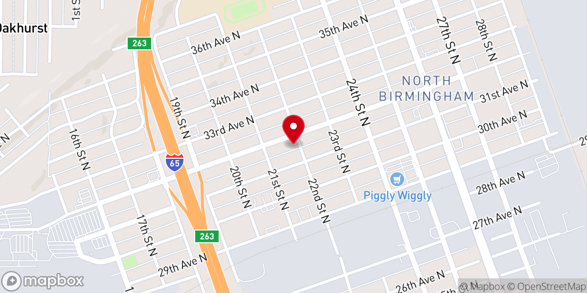 Map showing location of New Beginnings United Methodist Church