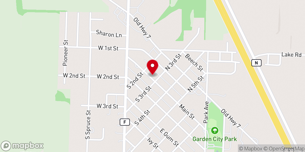 Map showing location of Freedom Point Church