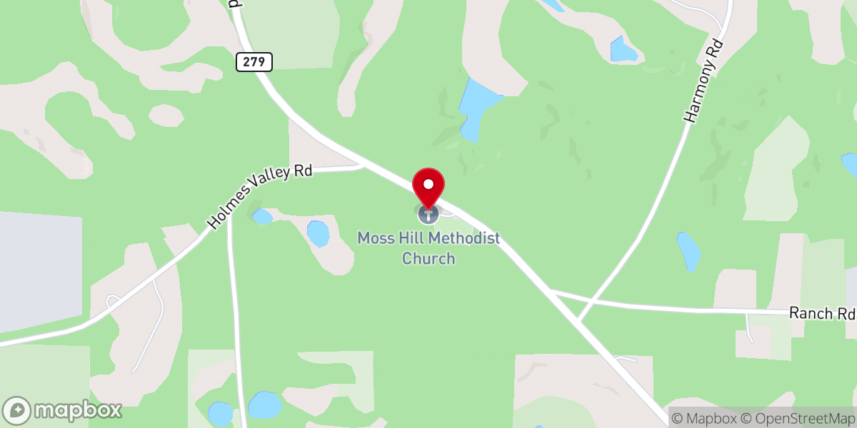 Map showing location of Moss Hill Methodist Church