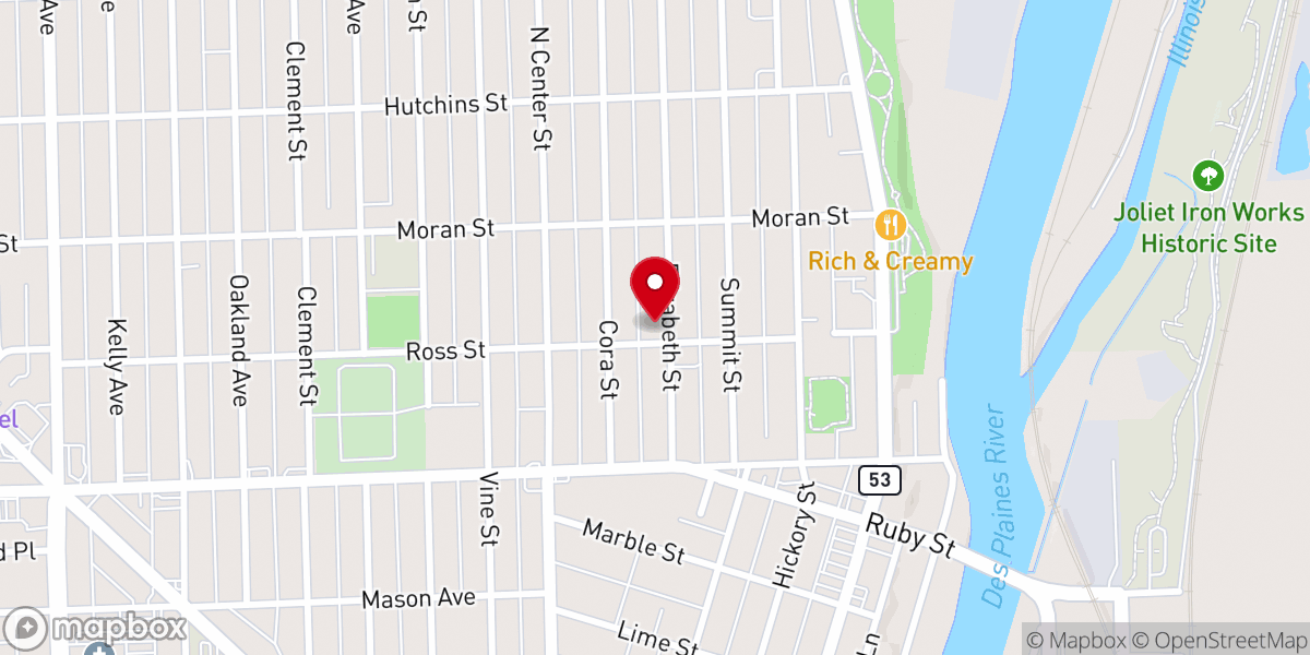 Map showing location of Holy Cross Parish Office