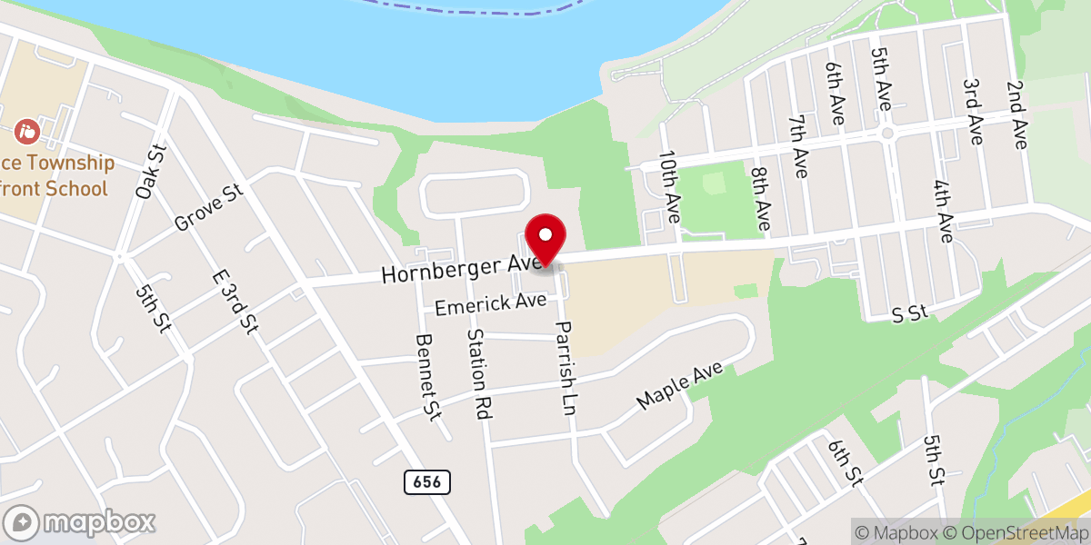 Map showing location of St Francis & Clare