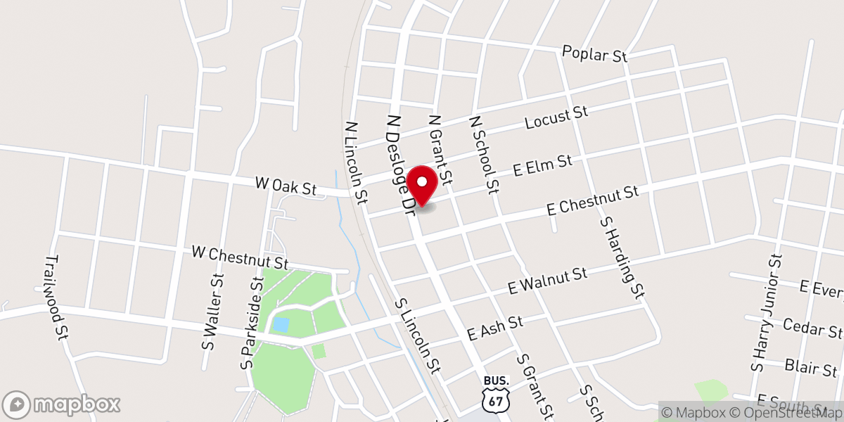 Map showing location of Living Waters Community Church