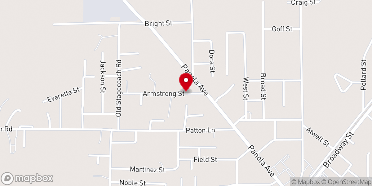 Map showing location of Coleman Church