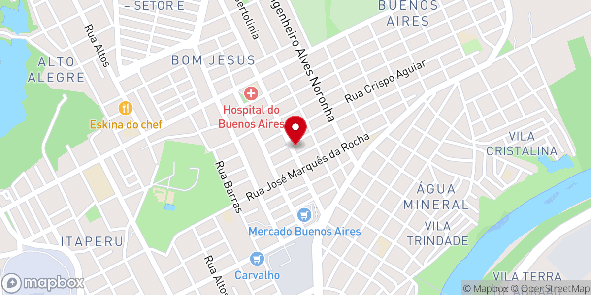 Map showing location of Igreja Cristã Evangélica no Buenos Aires
