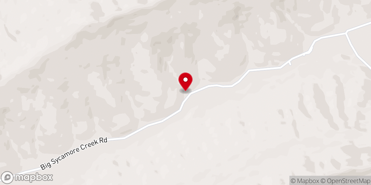 Map showing location of Big Sycamore Church