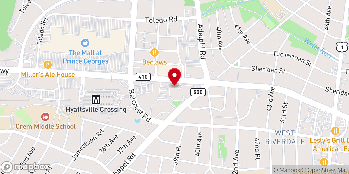 Map showing location of Redeemer Lutheran Church