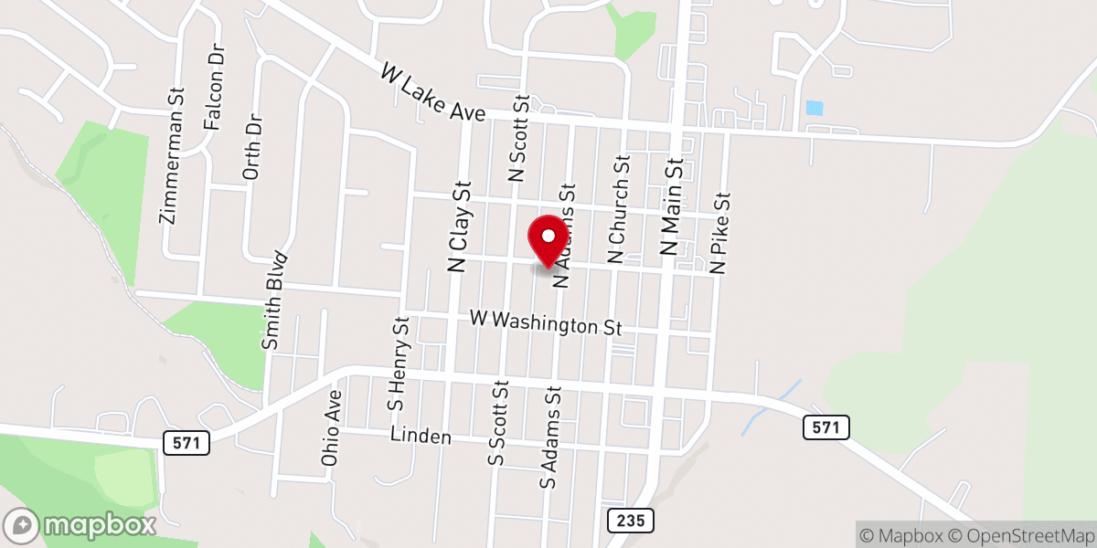 Map showing location of Rescue Shop Church