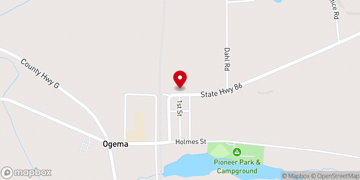 Map showing location of First Lutheran Church