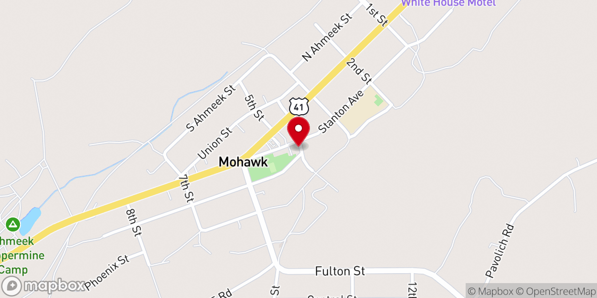 Map showing location of Calumet United Methodist Ch
