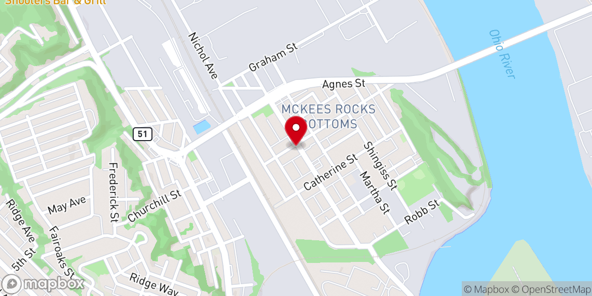 Map showing location of St Marys Ukrainian Orthodox