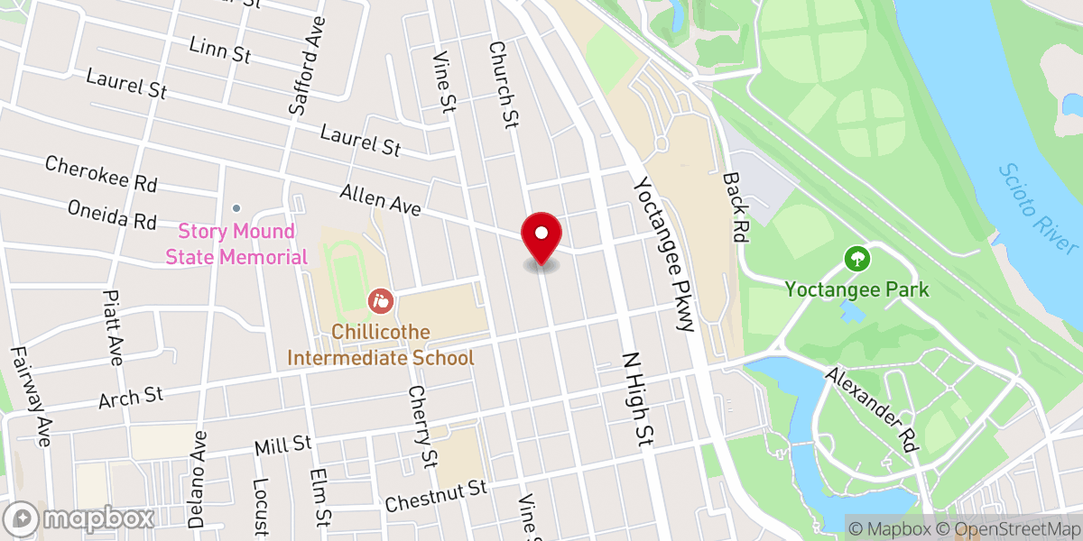 Map showing location of Salem Reformed Church