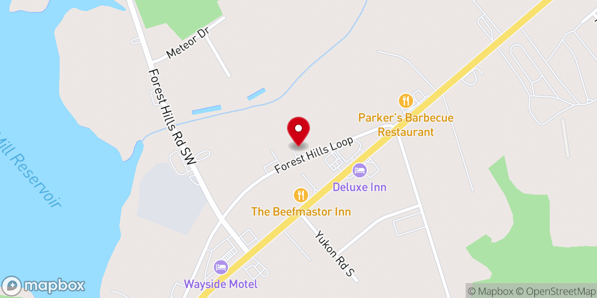Map showing location of Word of Life Deliverance Christian Center