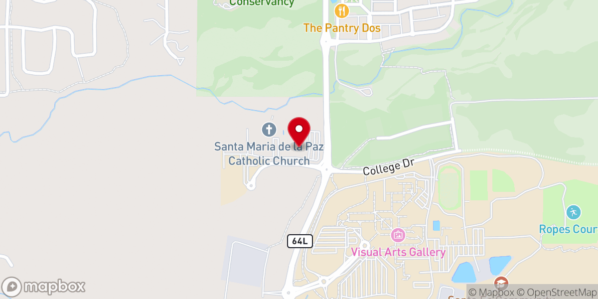 Map showing location of Santa Maria De La Paz Catholic Church