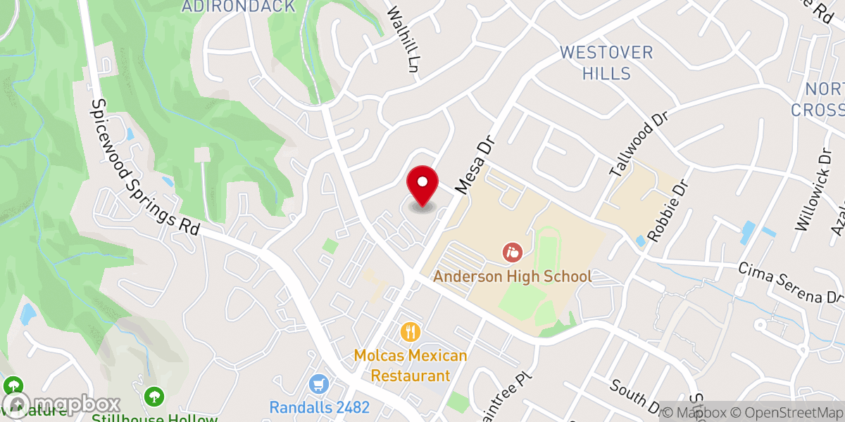 Map showing location of Westover Hills Church of Christ