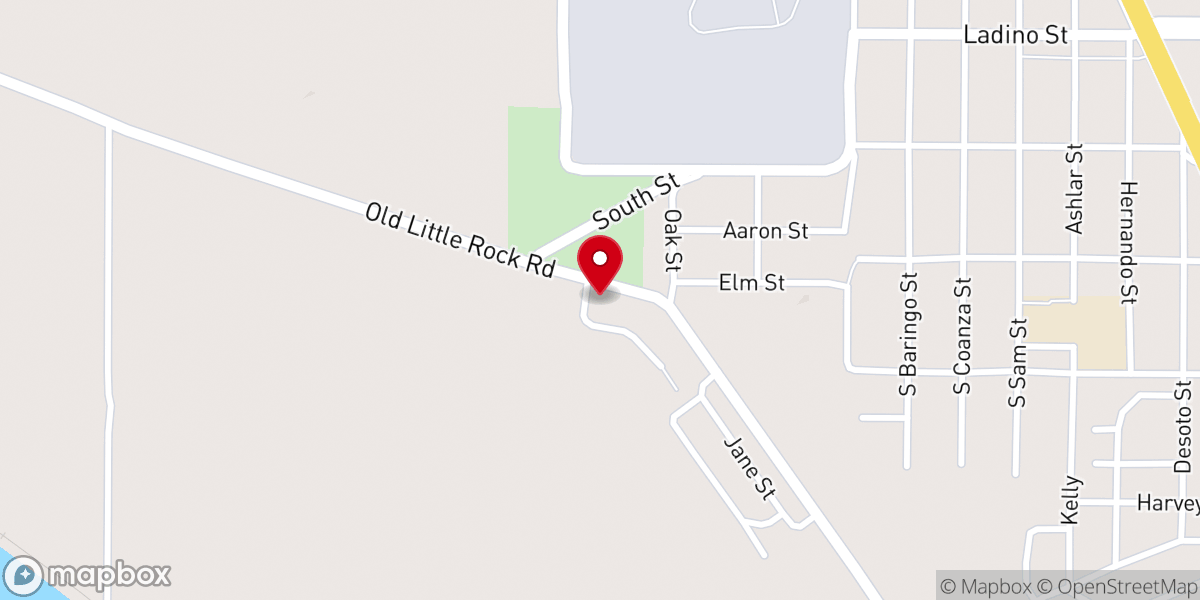 Map showing location of Freedonia Missionary Baptist Church