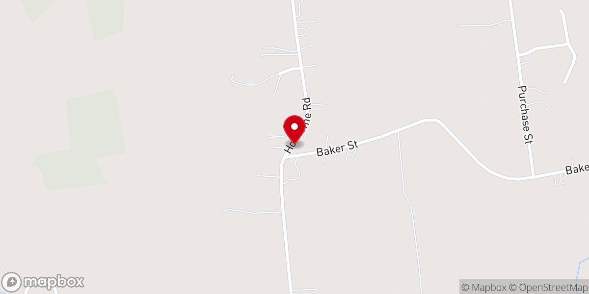 Map showing location of Hornbine Baptist Church