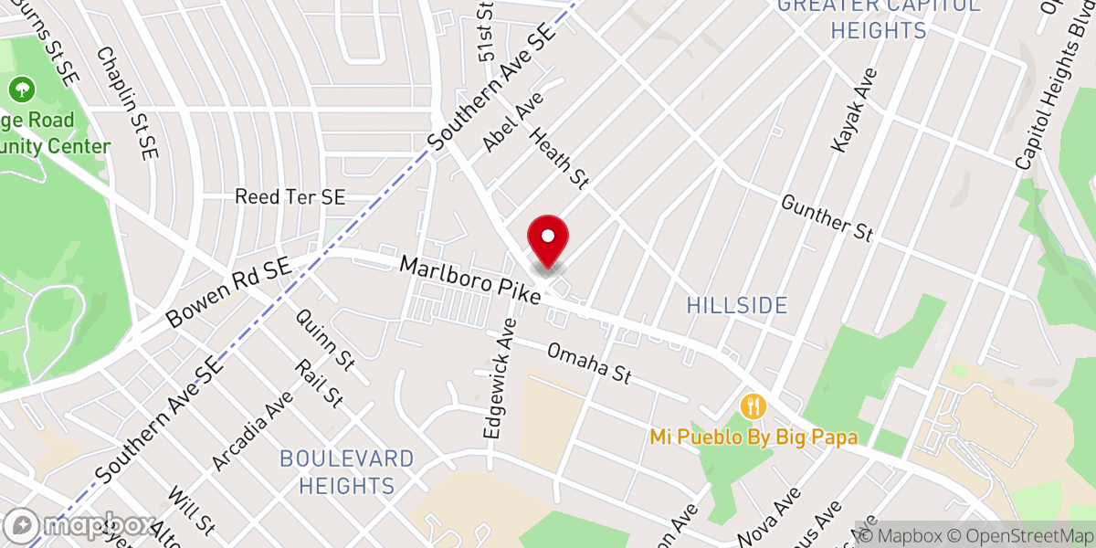 Map showing location of Freedom Way Missionary Baptist Church