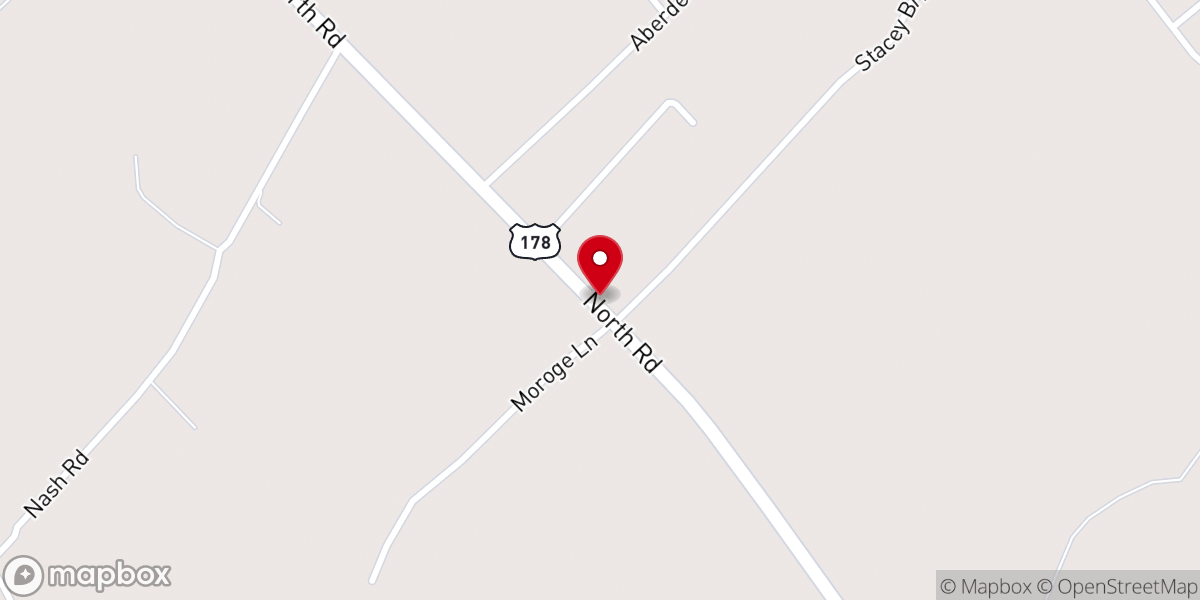 Map showing location of Mount Pleasant Church
