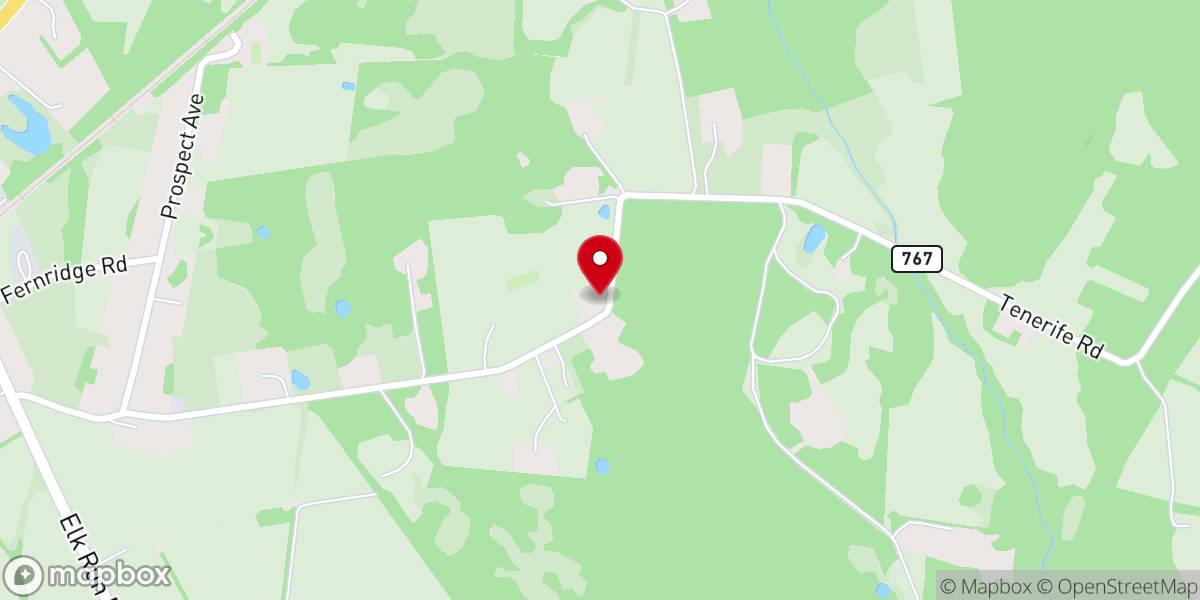 Map showing location of Jehoash Presbyterian Church
