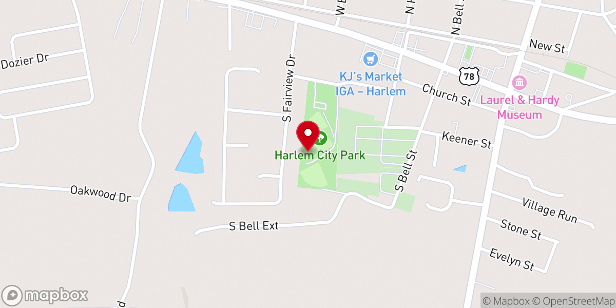 Map showing location of Fishes and Loaves Food Pantry
