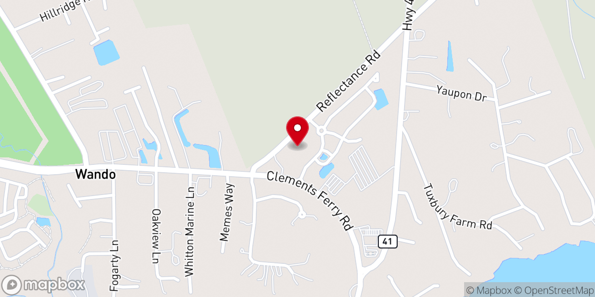 Map showing location of Wando Baptist Church