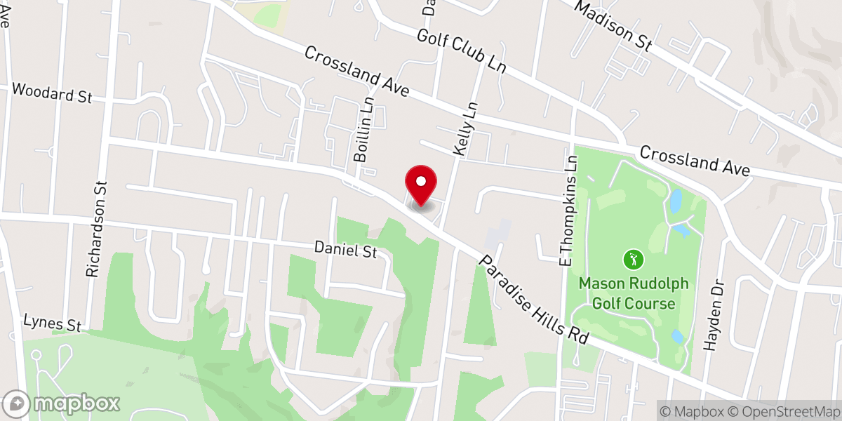 Map showing location of Christ the Healer Church