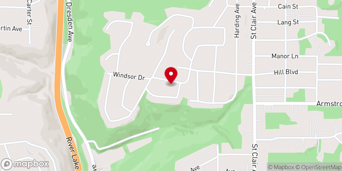 Map showing location of Saint Johns Evangelical Lutheran Church