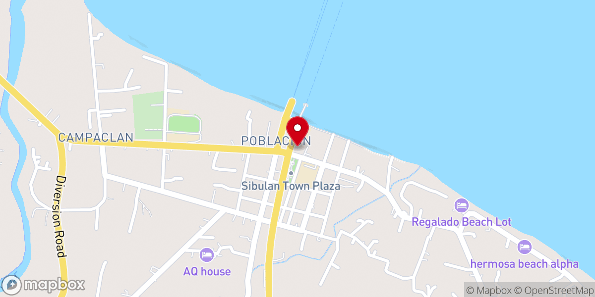 Map showing location of San Antonio de Padua Sibulan Parish