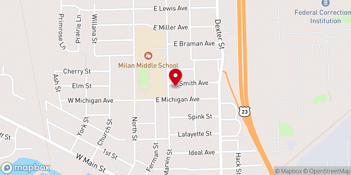 Map showing location of Peoples Presbyterian Church