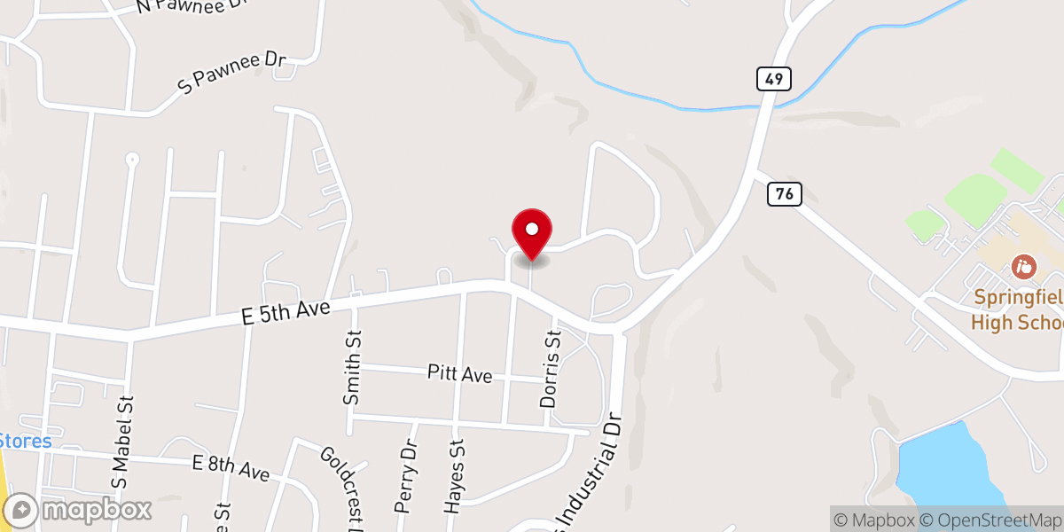 Map showing location of Eastland Heights Baptist Church
