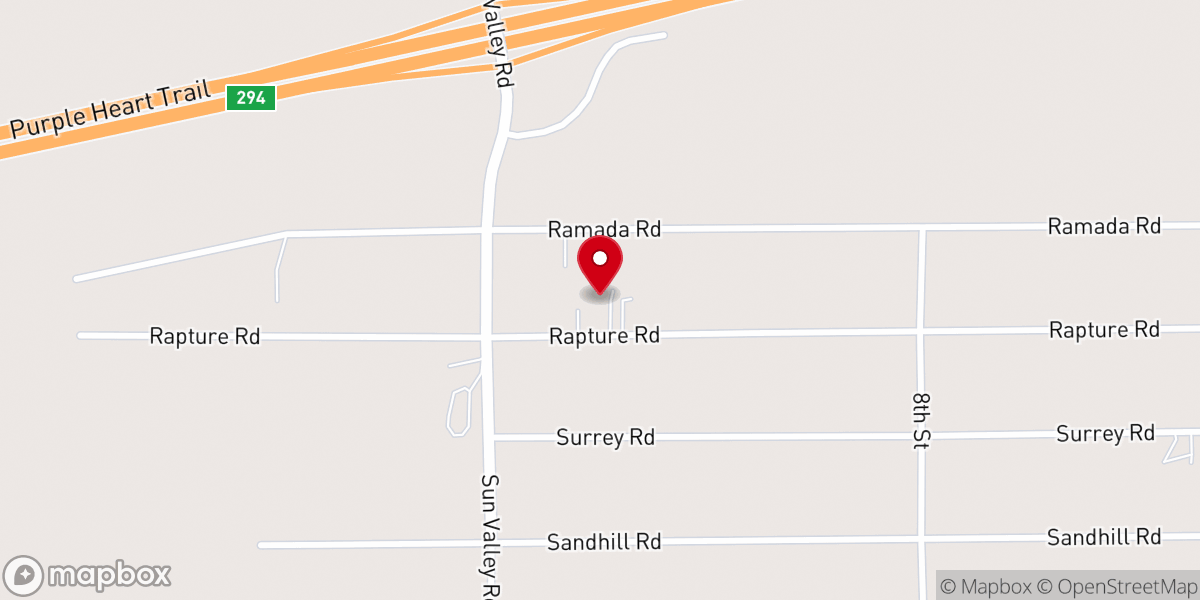 Map showing location of Sun Valley Church-The Nazarene