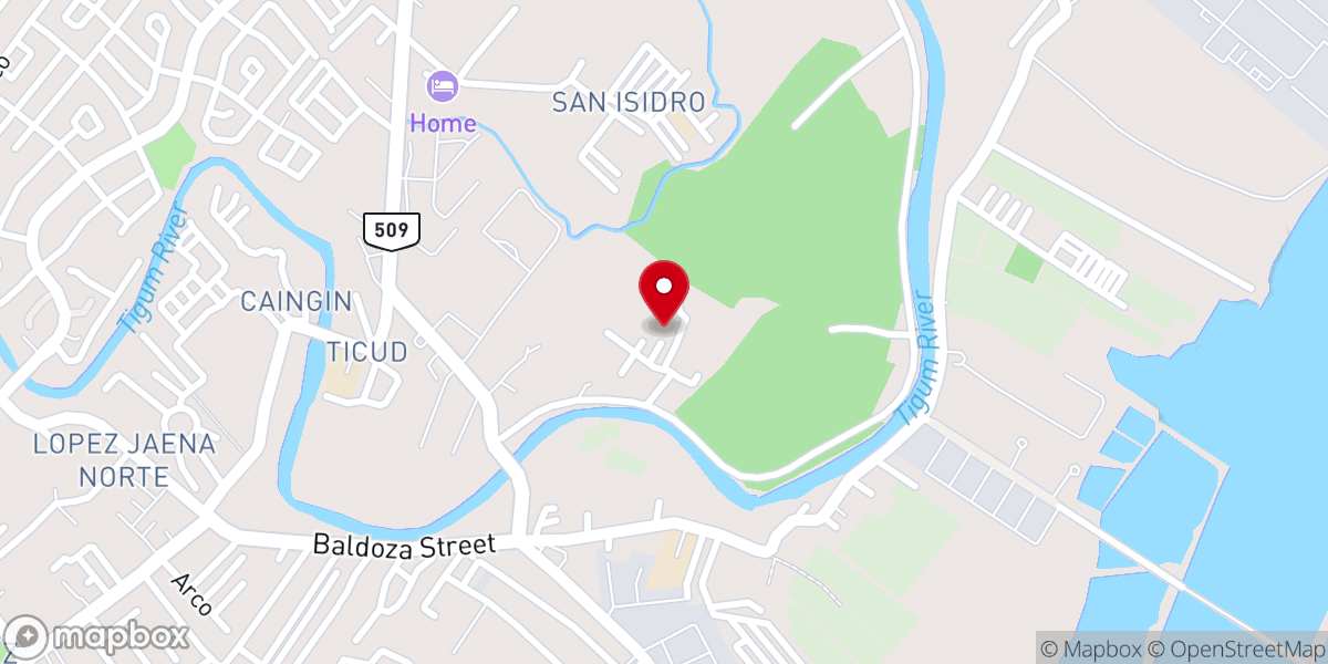 Map showing location of The I AM Baptist Church