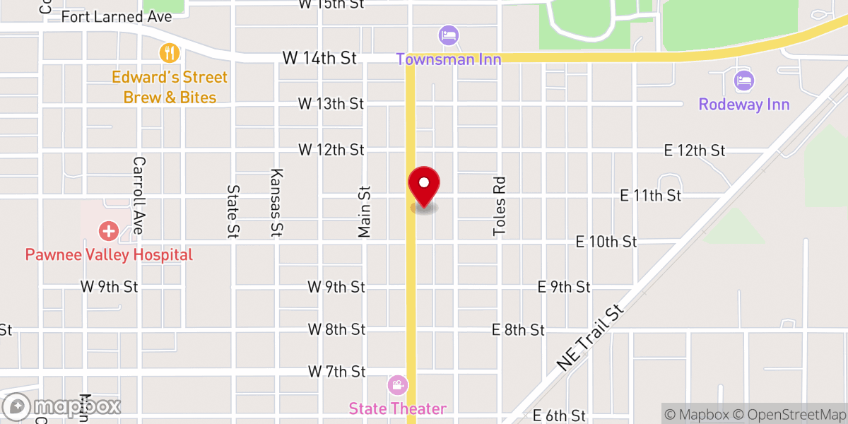 Map showing location of New Beginnings Church of the Nazarene