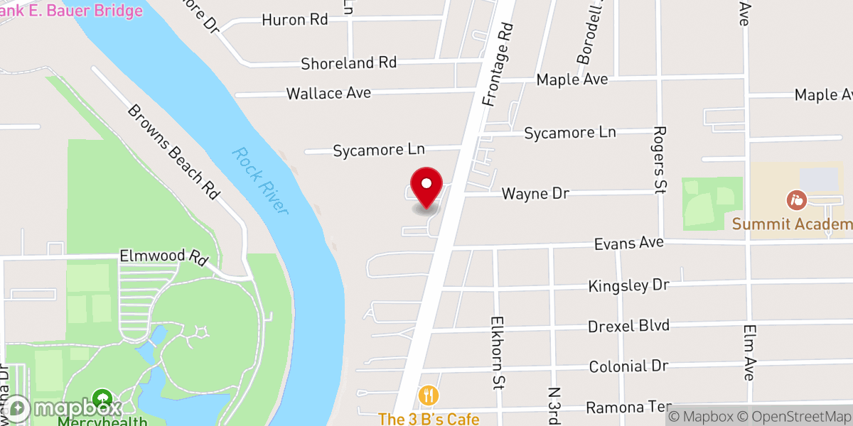 Map showing location of Concordia Lutheran Church