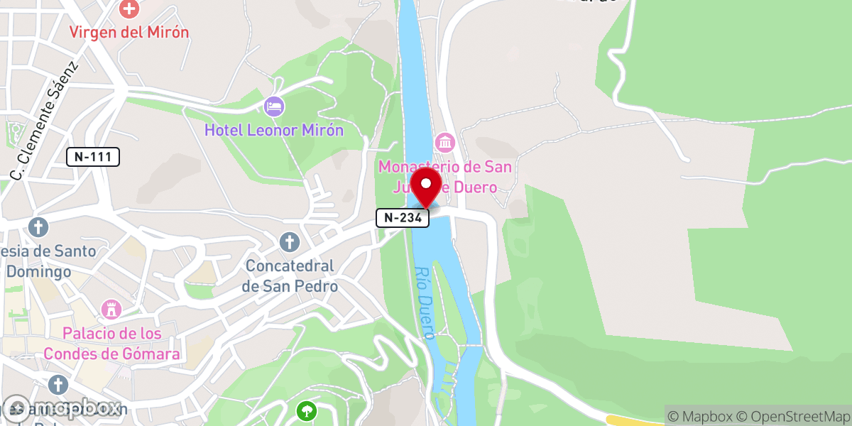 Map showing location of Puente de Piedra Medieval
