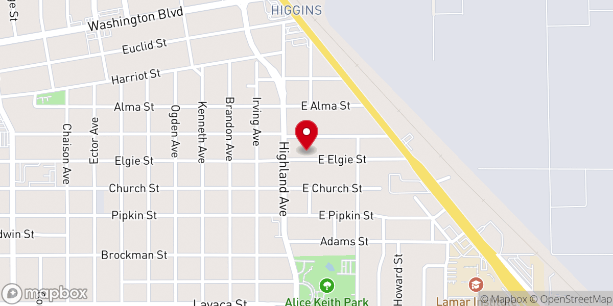 Map showing location of Highland Avenue Church