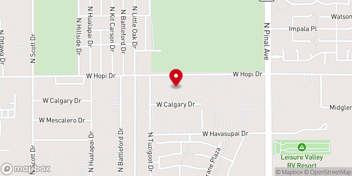 Map showing location of Cowboy Church West Building