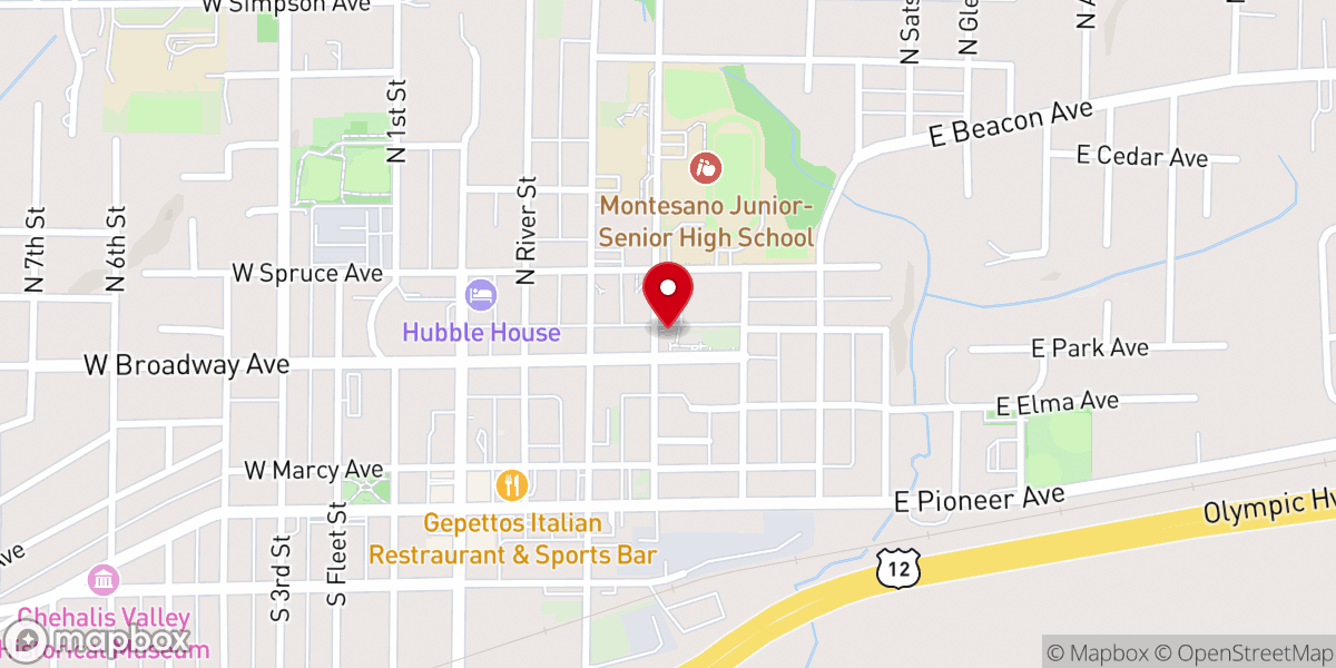 Map showing location of St John's Catholic Church