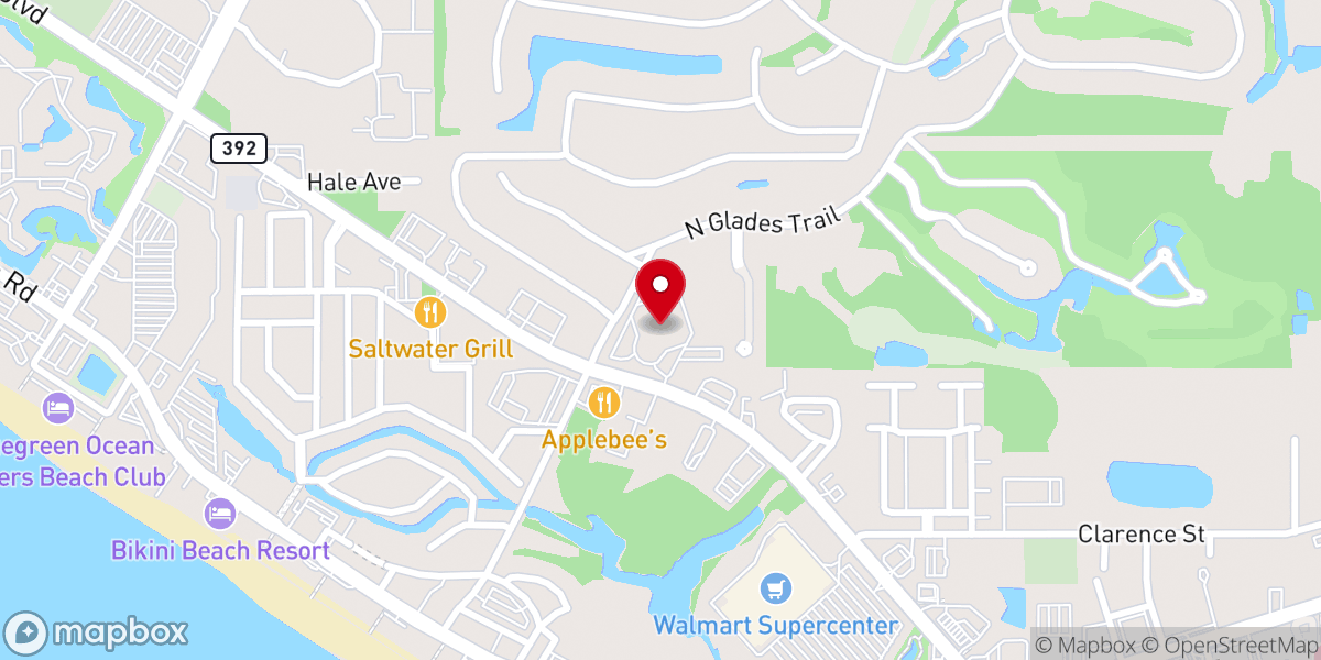 Map showing location of Outreach Baptist Church of Panama City Beach Inc