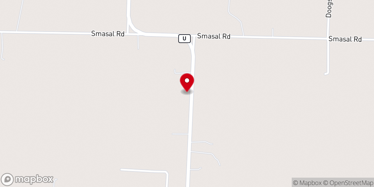 Map showing location of Spring Fork Church