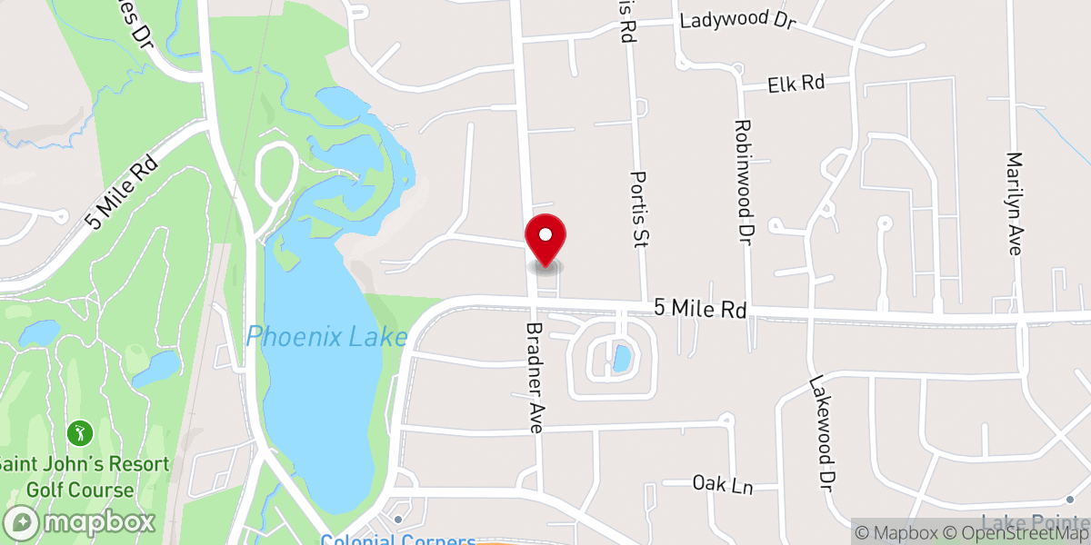 Map showing location of Galilean Baptist Church