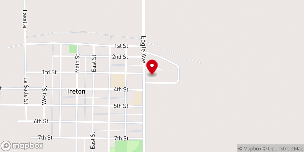 Map showing location of Christian Reformed Church