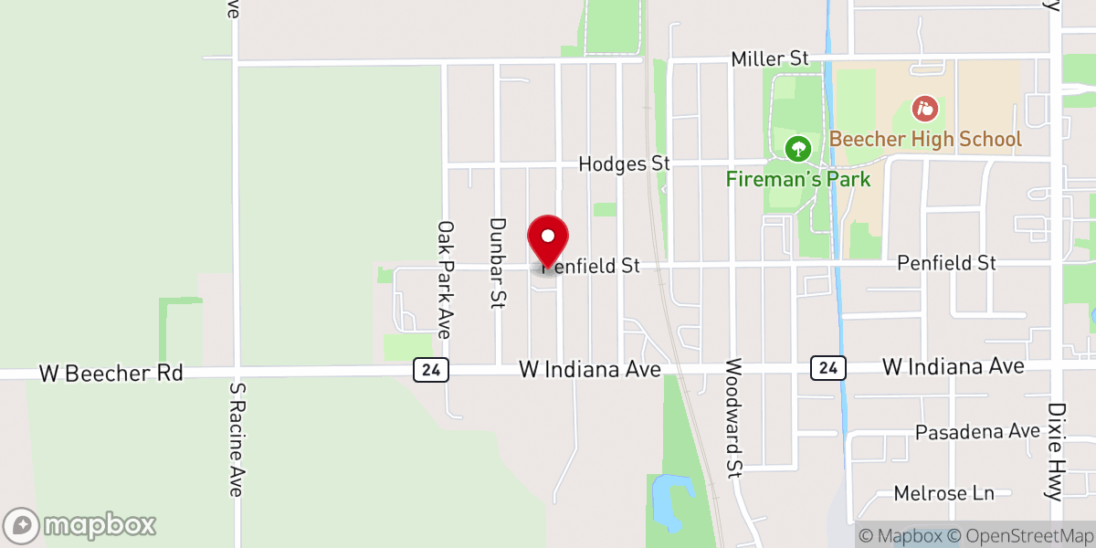Map showing location of Mighty Fortress Lutheran Church