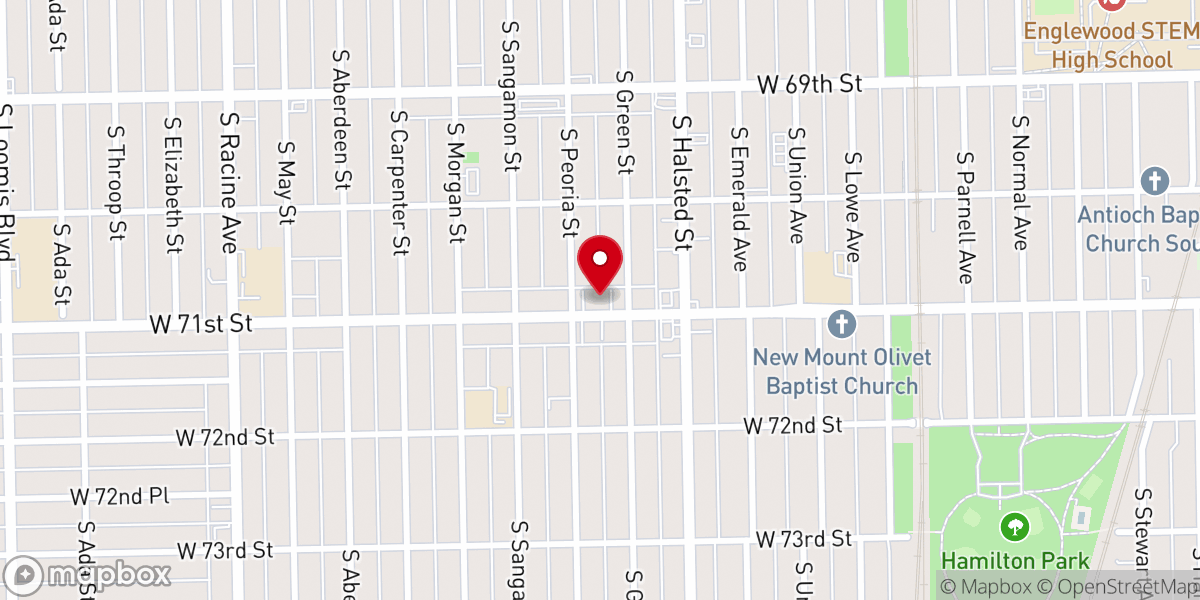 Map showing location of New Friendship Baptist Church