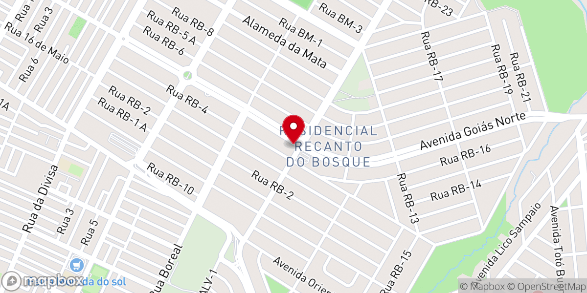 Map showing location of Igreja Universal - Recanto do Bosque
