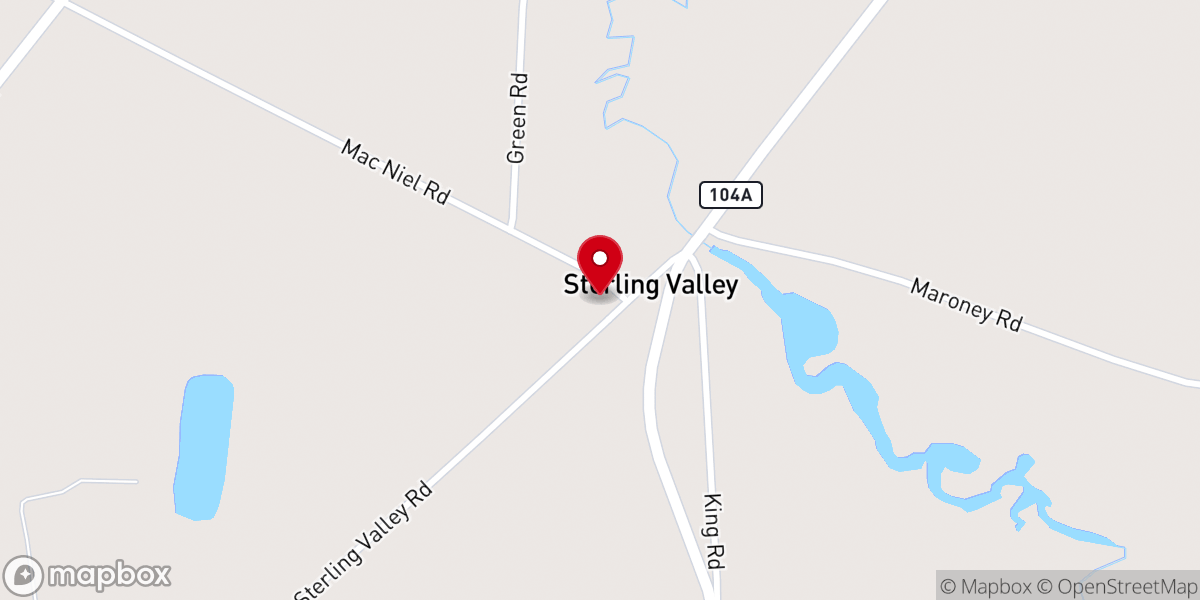 Map showing location of Sterling Valley Community Church