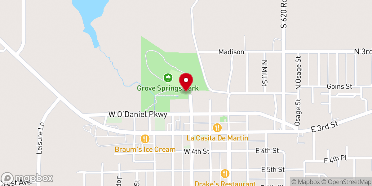 Map showing location of New Life Assembly of God Church