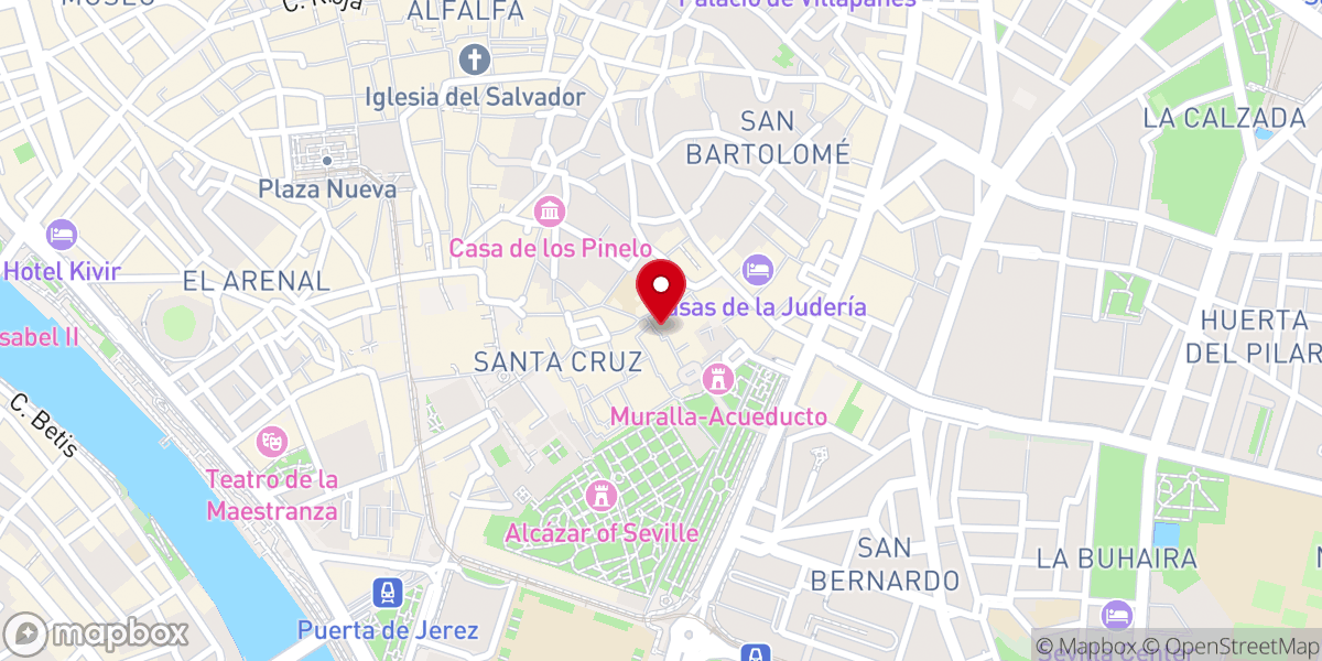 Map showing location of Convento de San José del Carmen
