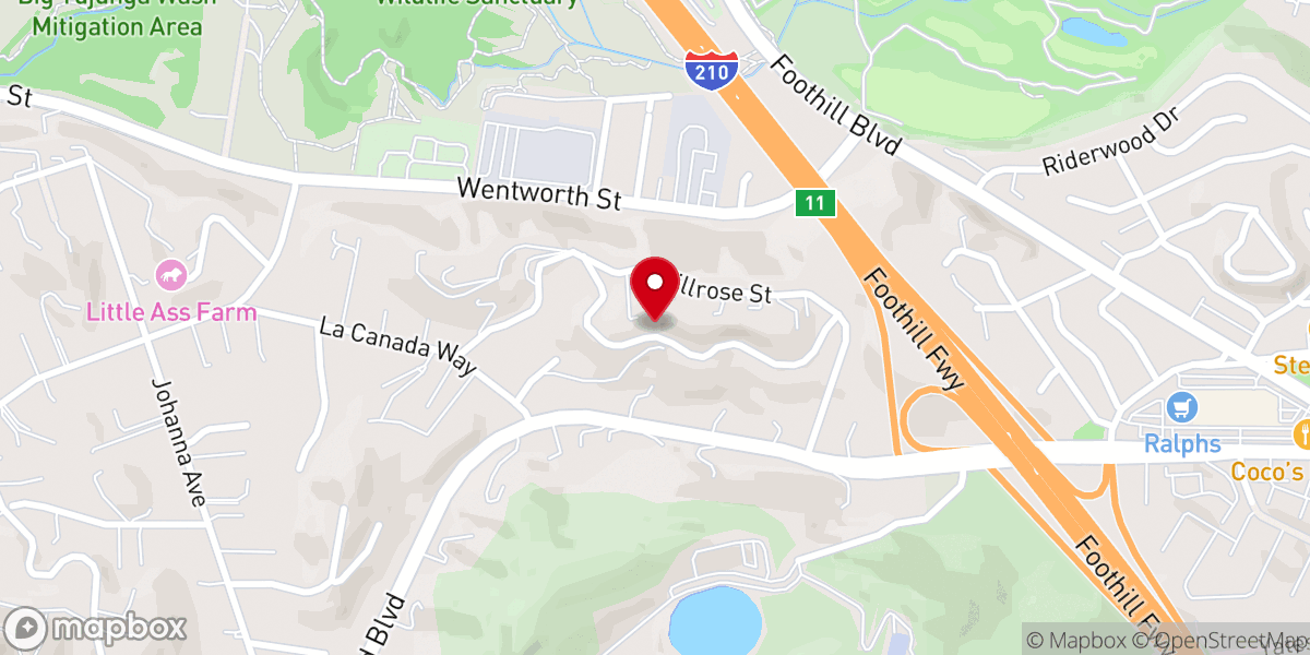 Map showing location of Shalom Prayer House