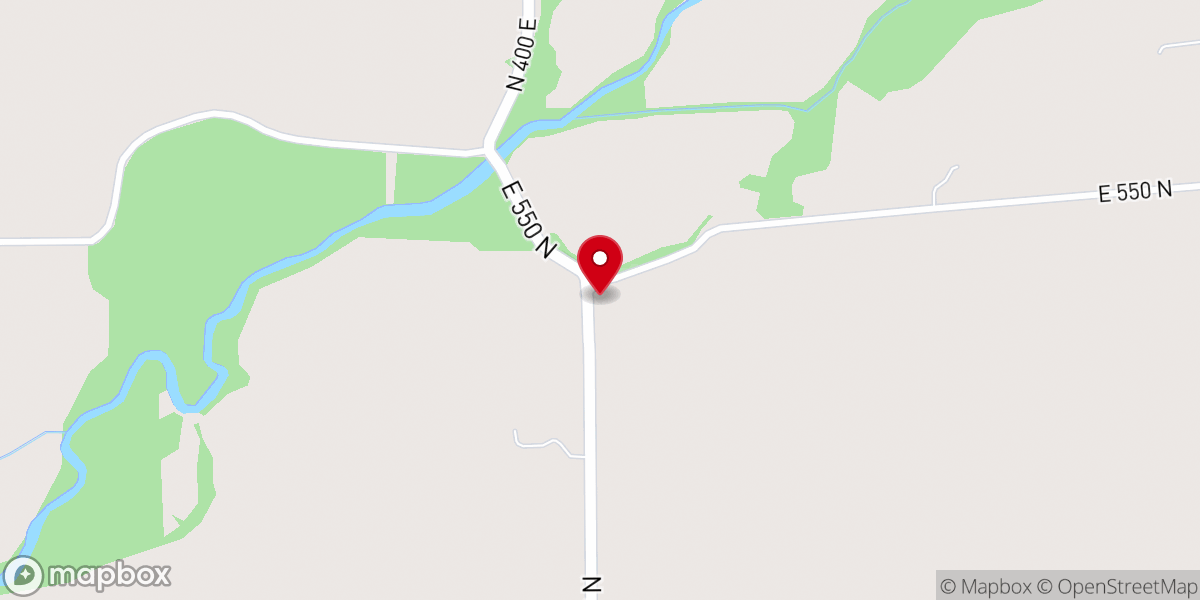 Map showing location of Plum Creek Christian Church